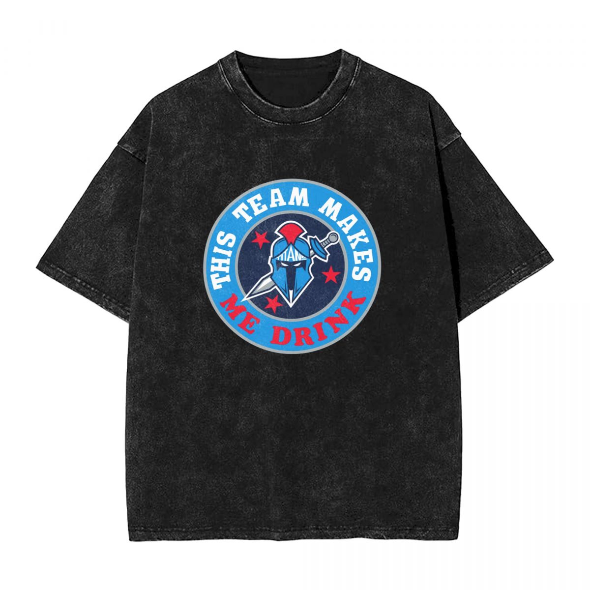 Tennessee Titans This Team Makes Me Drink Men's Oversized Streetwear Tee Shirts