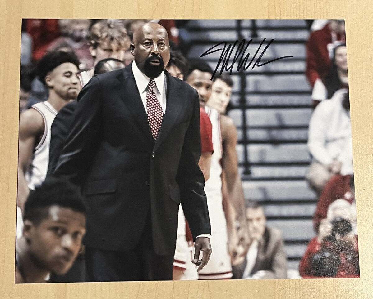 MIKE WOODSEN HAND SIGNED 8x10 Photo Poster painting INDIANA HOOSIERS HEAD COACH AUTOGRAPHED COA