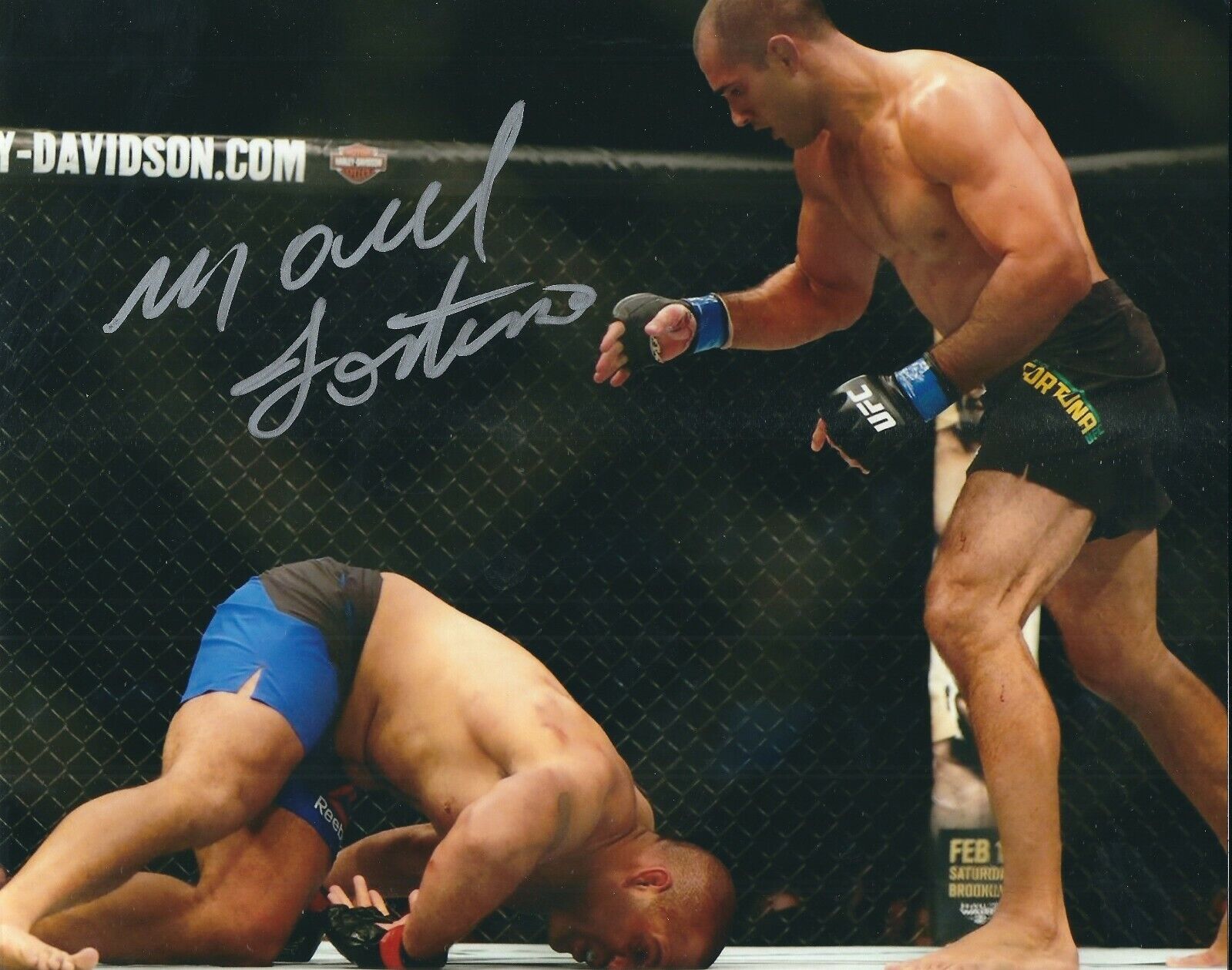 Autographed Marcel Fortuna UFC & MMA 8x10 Photo Poster painting with COA