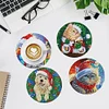 8Pcs Diamond Painting Wooden Christmas Coasters with Holder Gift for Mom