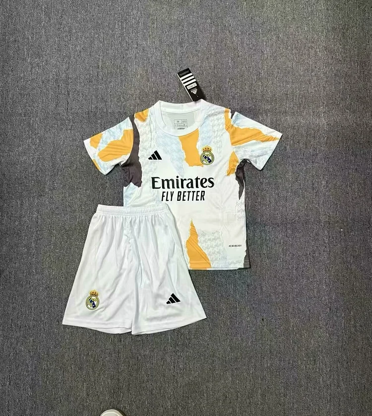 2025-26-Real Madrid pre-match training suit-jersey-children's suit