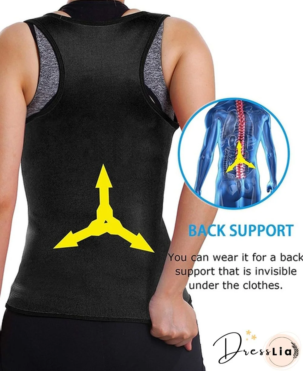 Women Waist Trainer Vest Slimming Corset Sweat Suits Neoprene Sauna Vest Workout Tank Tops Weight Loss Postpartum Body Shaper Shirt