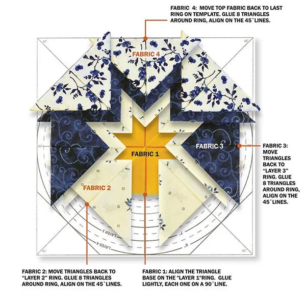 Folded Star Guide Stencil