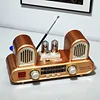 Golon RX-998 Black Nostalgic Rechargeable Radio Bluetooth Speaker USB TF Card FM/AM/SW 3 Bands