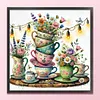 Cup Vase-11CT Stamped Cross Stitch 45*45cm/17.72*17.72in