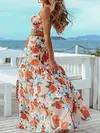 Floral Printed Hawaii Style Two-Piece Suits