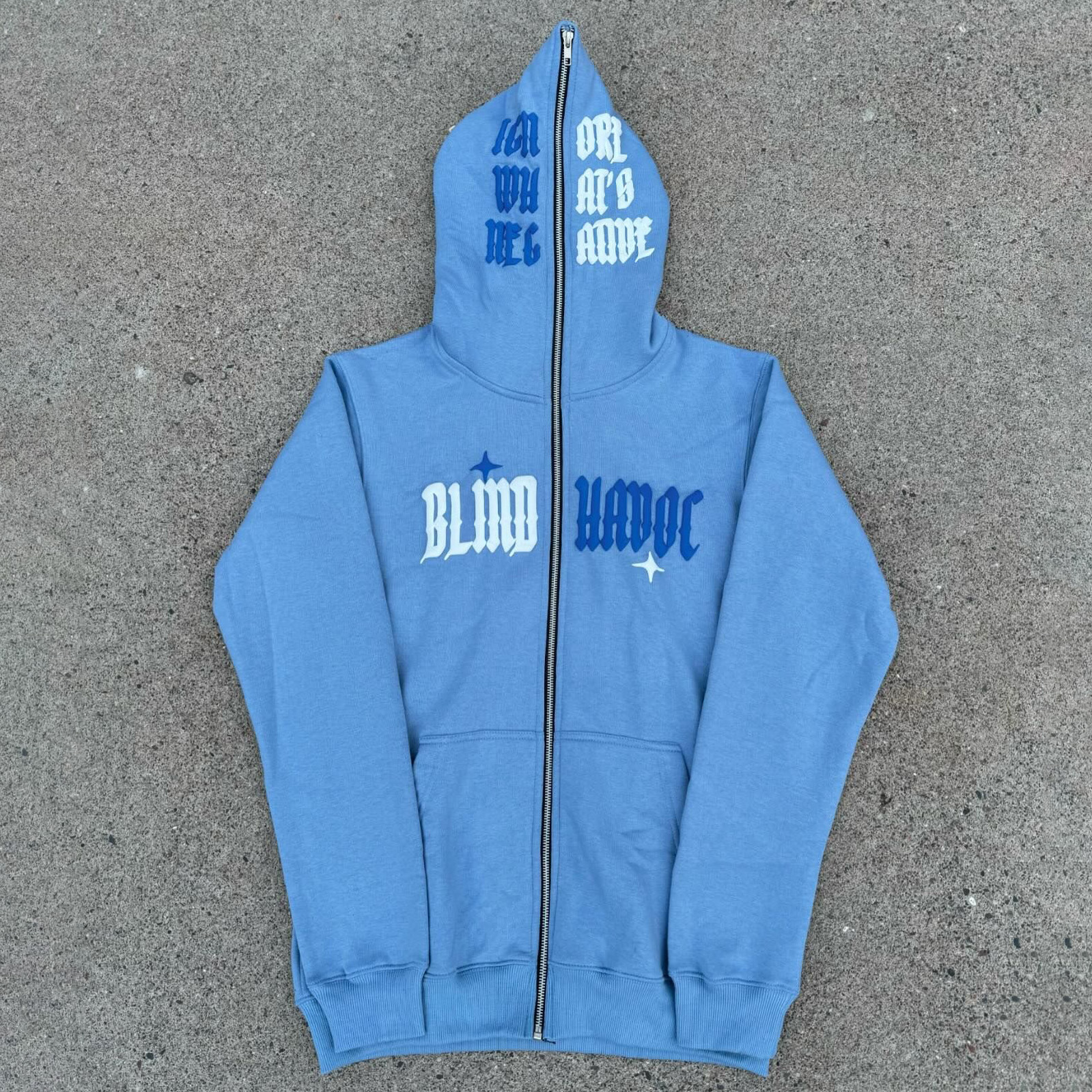 Blind Havoc Print Long Sleeve Full Zip Hoodies