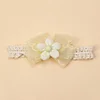 5PCS Adorable Flower Gauze Bowknot Knitting Head Bands for Babies