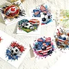 6Pcs Diamond Painting Football Greeting Card Set with Envelopes for Beginner Adult Holiday Gifts