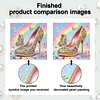 (25x25cm)DIY High Heel Framed Handmade Pearl Painting Art Craft Kit Living Home Decor