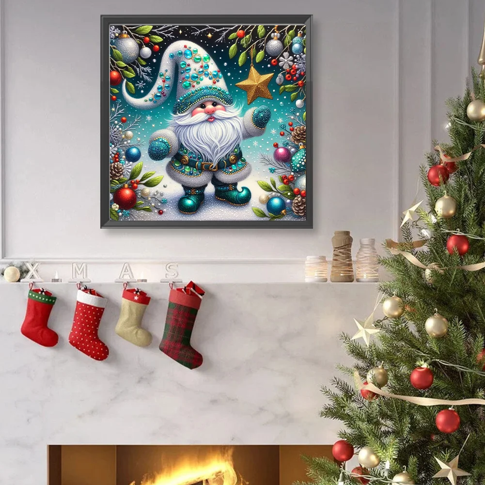 Diamond Painting - Full Round Drill - Christmas Gnome(Canvas|40*40cm)
