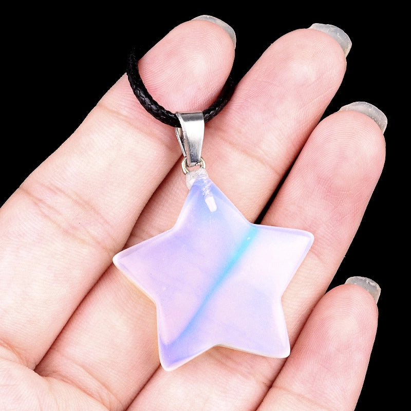 1 Piece Semi-precious Stone Star Jewelry Accessories Pendant