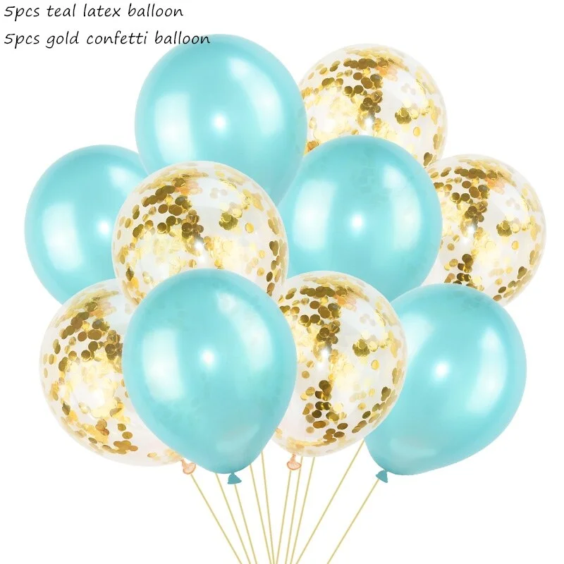 10Pcs Mixed Confetti Balloons Happy Birthday Party Helium Balloon Decorations Wedding Festival Latex Balloon Party Supplies