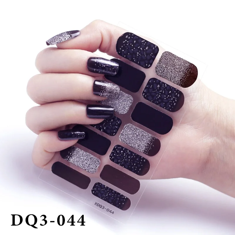 Churchf Nail Stickers Fashion Design Nail Polish Stickers Full Cover Nail Decorations for Manicure Self Adhesive Decals for Nails-Nail Inspo