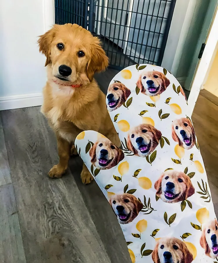 Customized Dog Mitt - Put Your Cute Dog on Custom Oven Mitts, Dog Lovers GIft