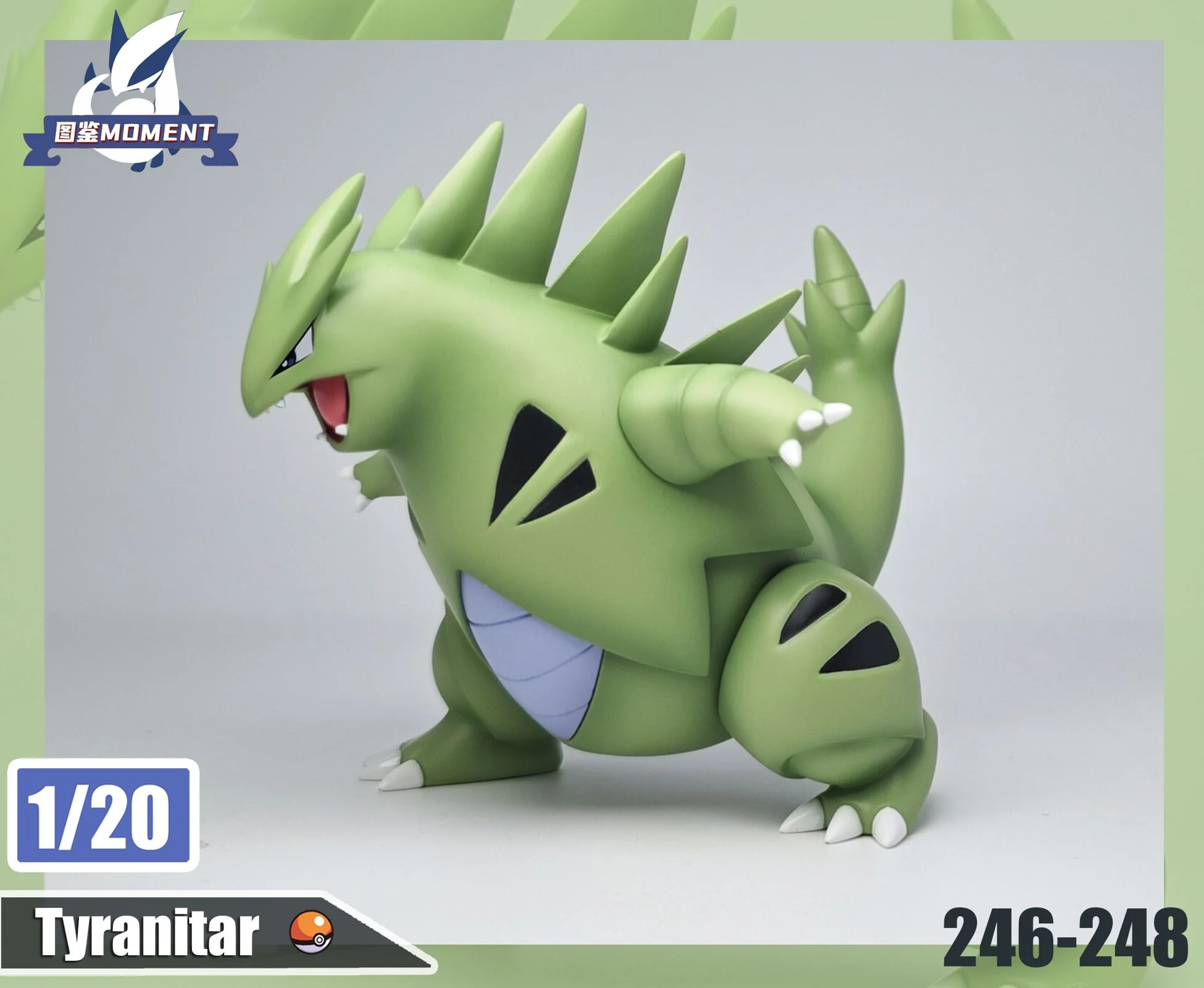 1/20 Scale World Zukan Tyranitar Family - Pokemon Resin