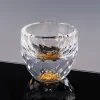 Turquoise Gold Foil White Wine Glass High-End Crystal Glass Tea Cup