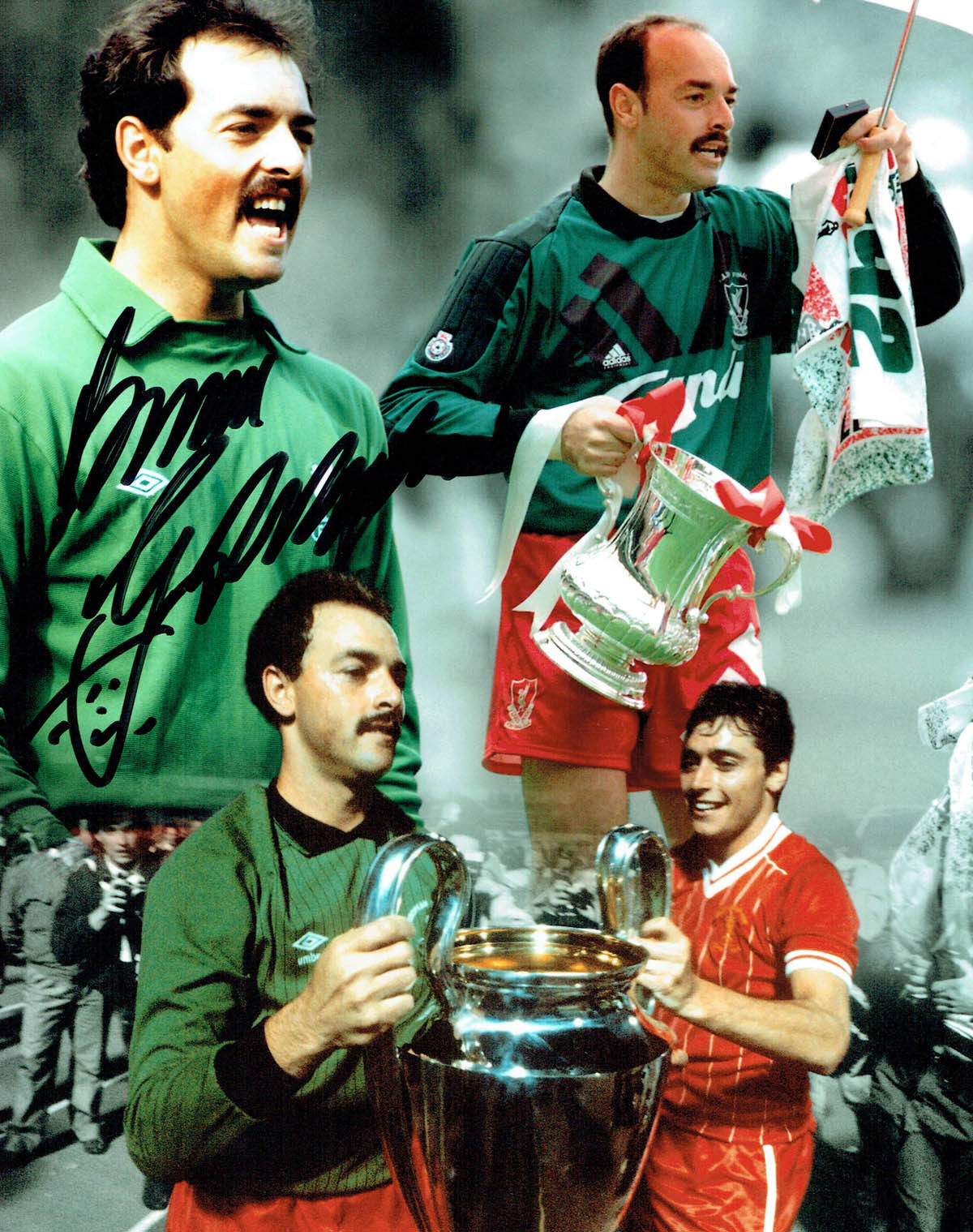 Bruce GROBBELAAR Liverpool Legend Signed 10x8 Montage Photo Poster painting AFTAL COA Autograph