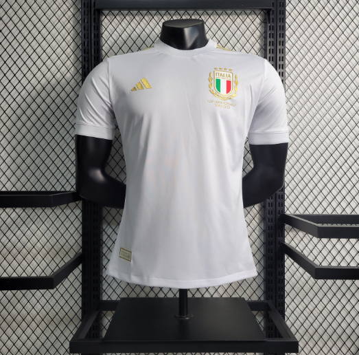 2023 Italy 125th Commemorative Edition White Player Version Football jersey 1:1