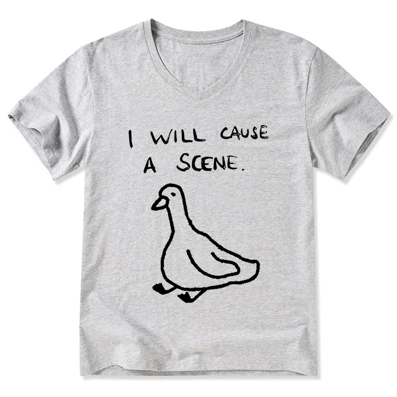 Stupid Goose Funny Japan Retro V-neck Classic T-shirt artswardrobe