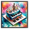(US Only)Piano Printed Cross Stitch Kit 45x45cm DIY 11CT Thread Art Needlework Home Decor