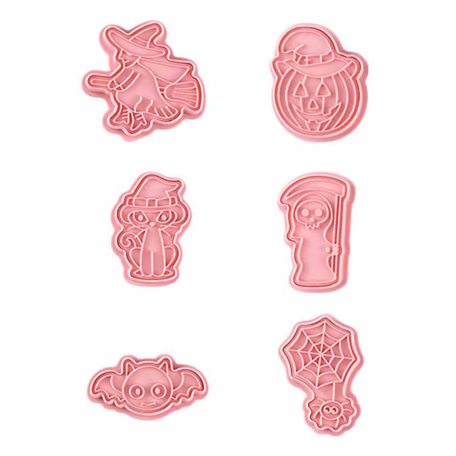 

Halloween Cookie Mold Stamps - 3D Cookie Cutter Set for Baking Cake DIY, 501 Original