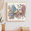 Oiseau bleu poudre-peinture diamant en forme sp&eacute;ciale-30*30cm