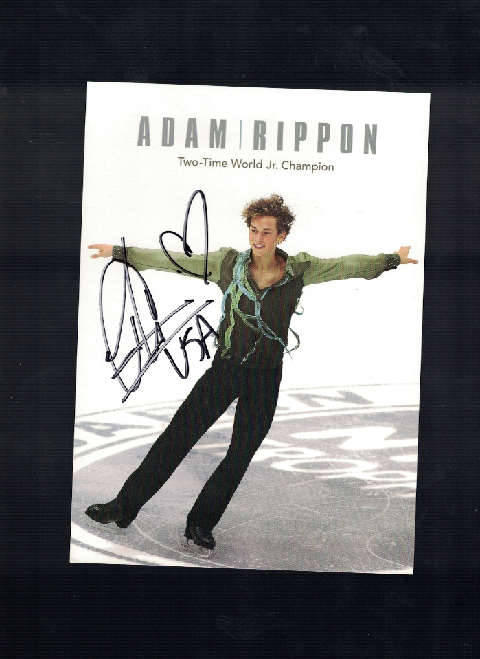 Adam Rippon Olympic Figure Skating Signed 5x7 Photo Poster painting Card W/Our COA