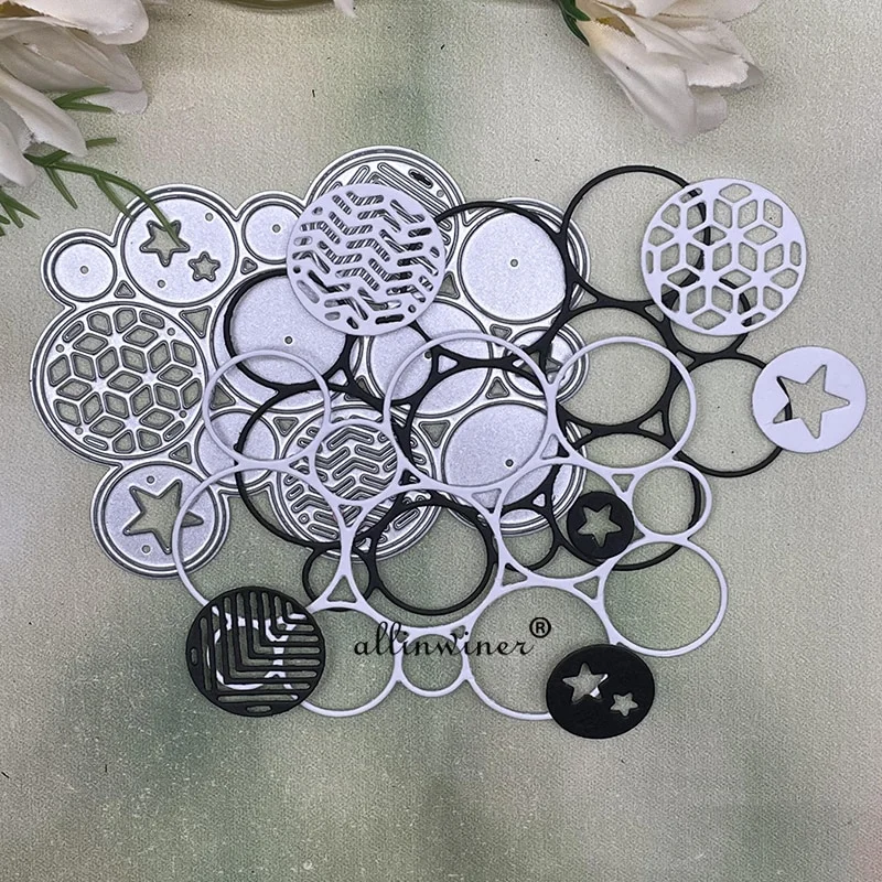 Nigikala bubble ring Metal Cutting Dies Stencils Die Cut for DIY Scrapbooking Album Paper Card Embossing