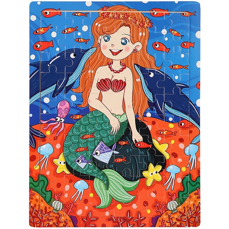 Puzzles Toddler(3-6years) Cartoon Wood Toys