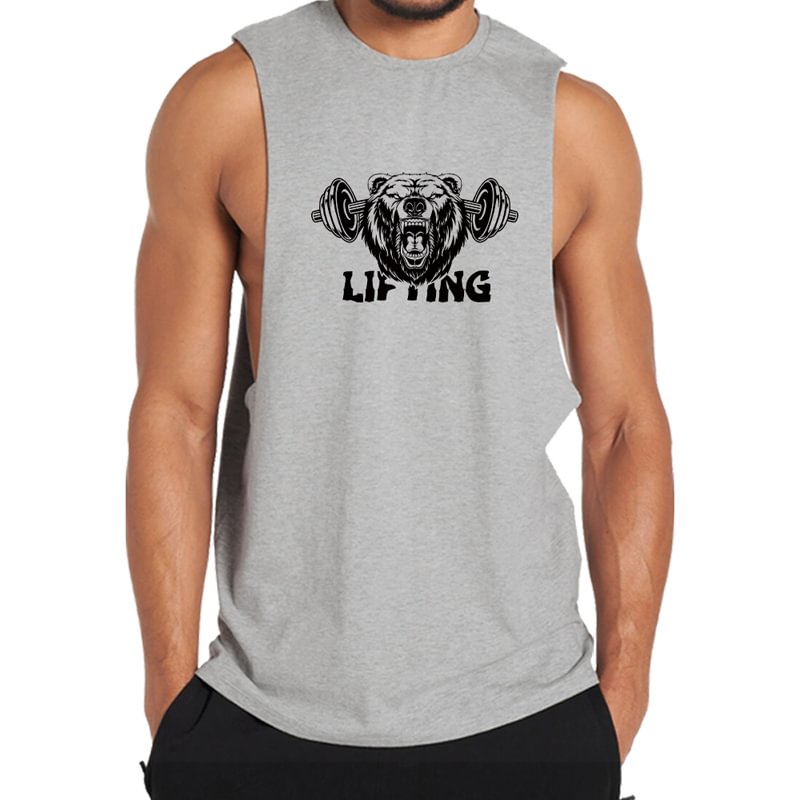 Cotton Lifting Graphic Men's Tank Top tacday