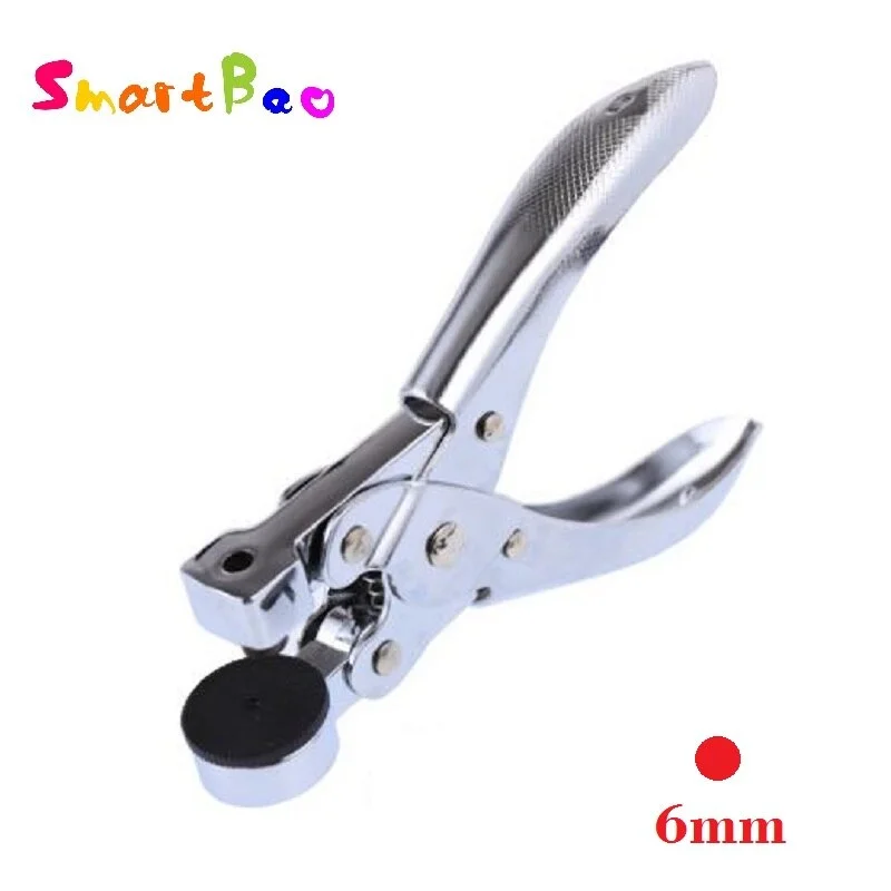 6mm Circle Hole Puncher 8mm Hand-held Round Hole Punch for Sofe Plastic Bag Polybag OPP PE Bag Thin Cloth