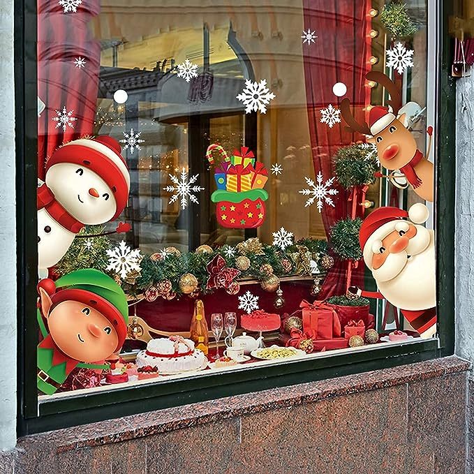 Adorn Your Windows with Festive Christmas Stickers Set 🎄✨ - tree - Codlins