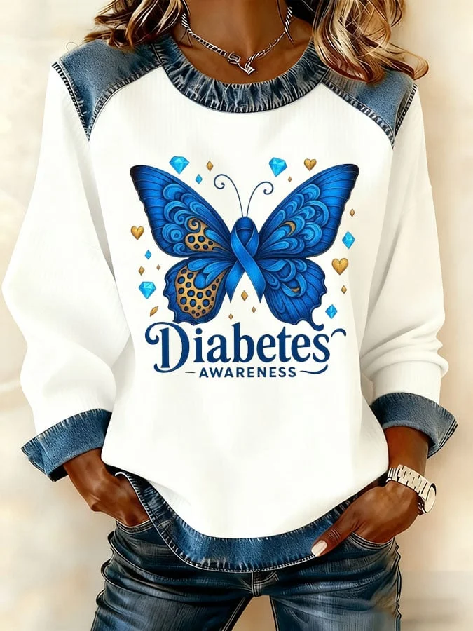 Women's Diabetes Awareness Printed Top socialshop