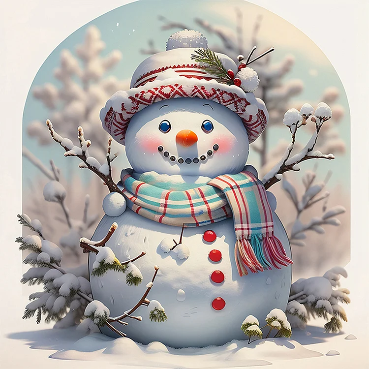 Christmas Snowman - Painting By Numbers - 40*40CM gbfke