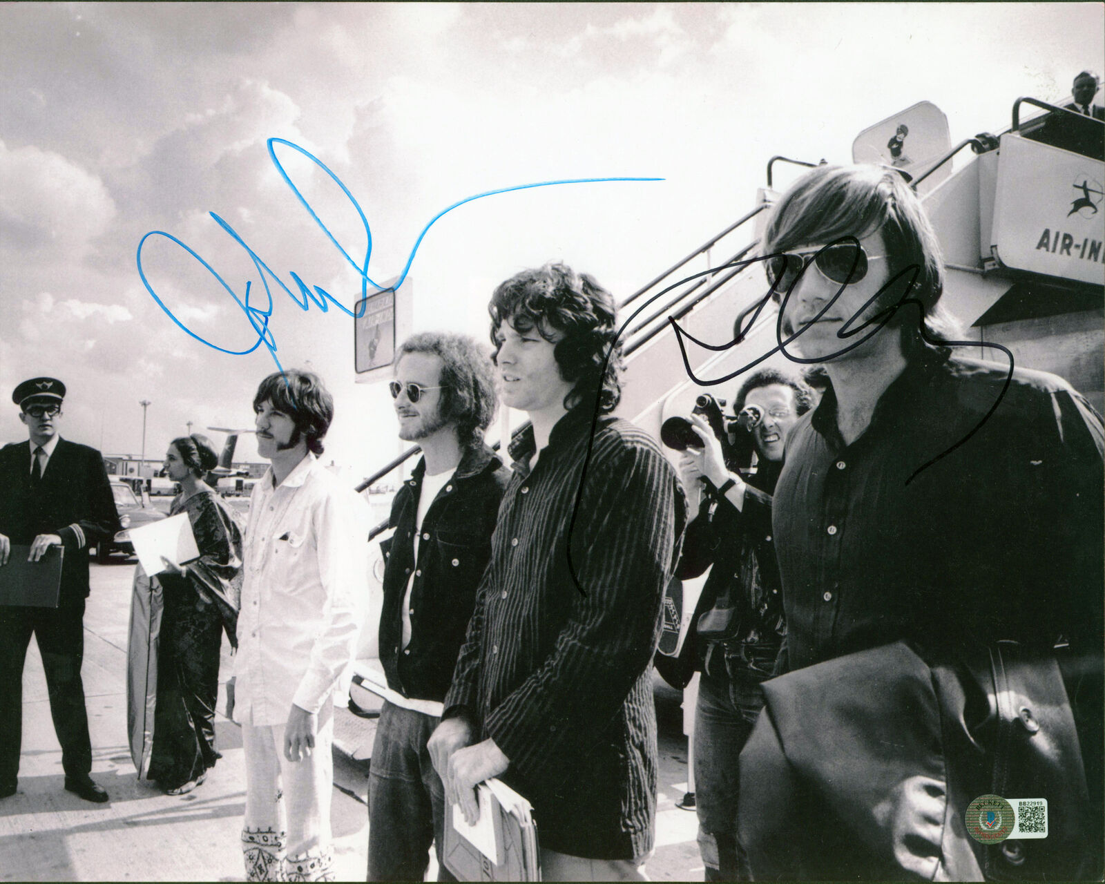 John Densmore & Robby Krieger The Doors Signed 11x14 Photo Poster painting BAS #BB22919