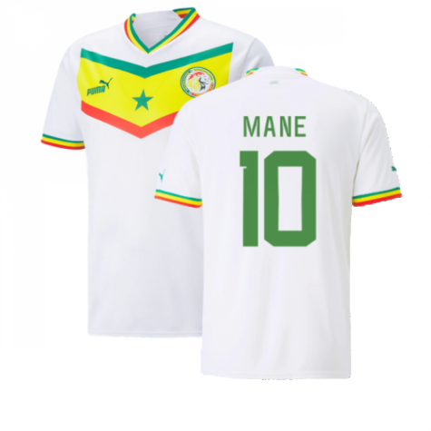 Maillot Sénégal Sadio Mané 10 Domicile Coupe du monde 2022