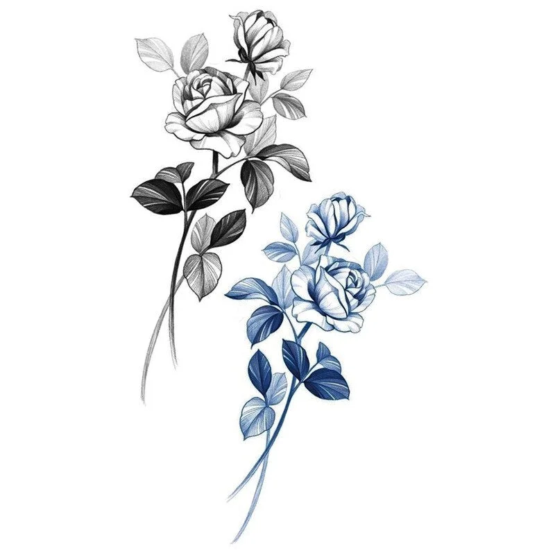 New Small Fresh Temporary Tattoo Men and Women Waterproof Feather Body Art Fake Tattoo Arm Finger Dreamcatcher Tattoo Stickers