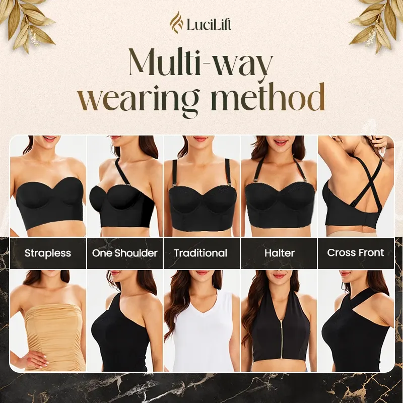 LuciLift - Low Back Strapless Bra - Premium Fabric