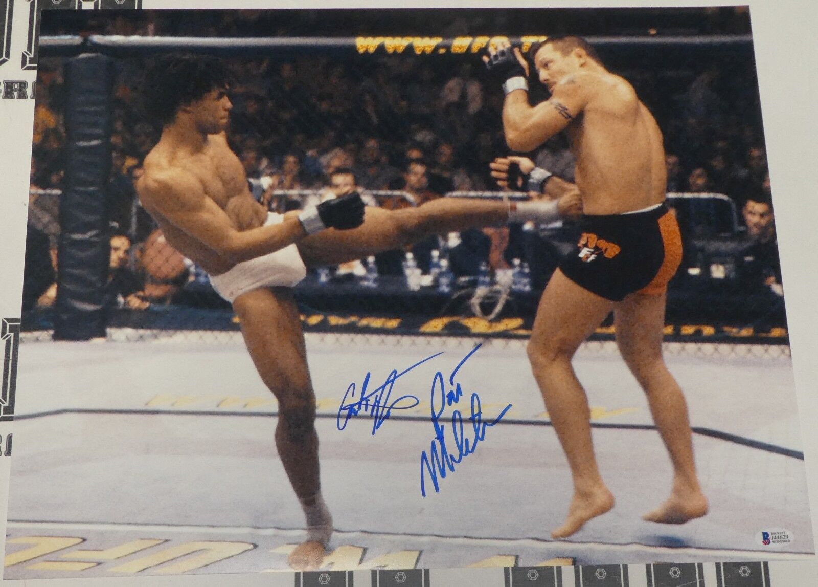 Pat Miletich & Carlos Newton Signed UFC 31 16x20 Photo Poster painting BAS Beckett COA Autograph