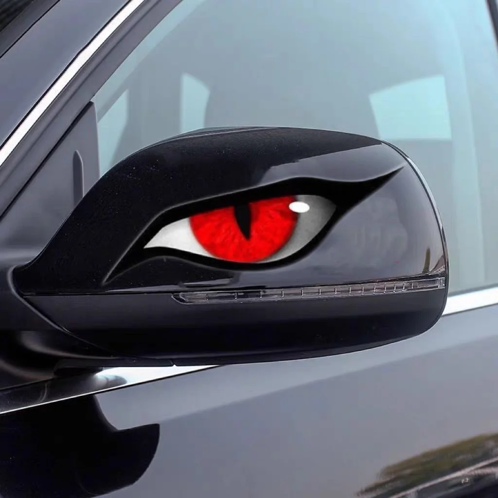 Car modification rearview mirror beast eye sticker