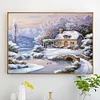 >SALE<(DB6904) Diamond Painting Snow View Cottage Square Diamond Rhinestone Picture 40x50cm
