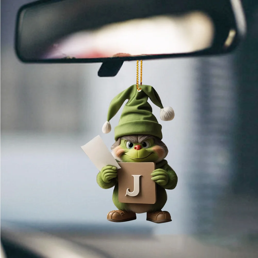 Christmas Acrylic Grinch Xmas Tree Hanging Ornament Hanging Green Monster Decor