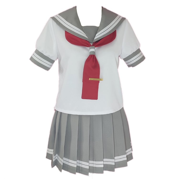 Cosplay Sailor Collar T-Shirt Tie Pleated Skirt Set - Modakawa modakawa