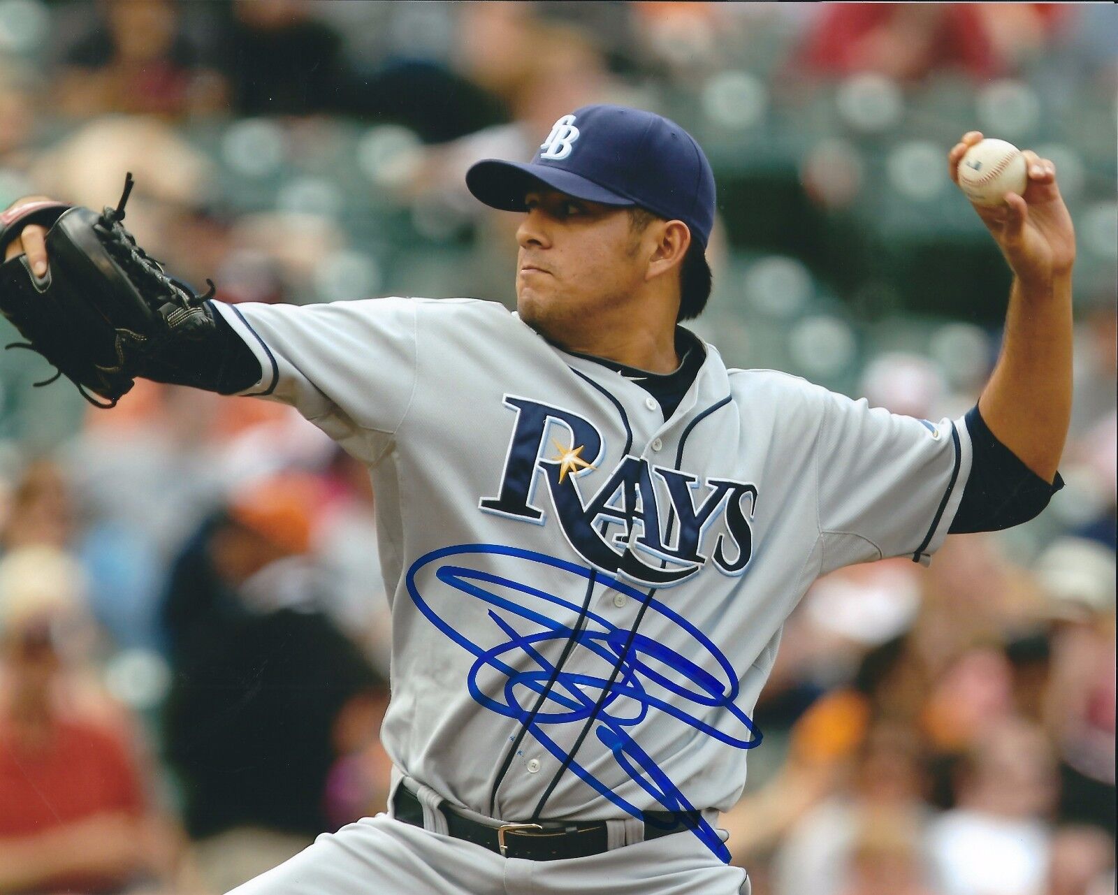 AUTOGRAPHED CESAR RAMOS 8X10 Tampa Bay Rays Photo Poster painting W/COA