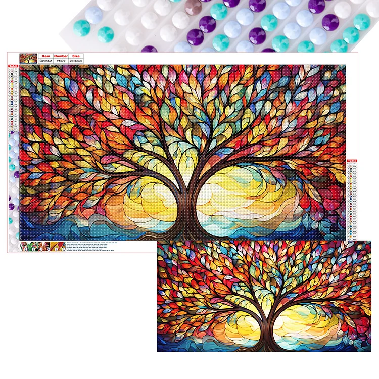 Tree Of Life 40*70CM (Canvas) Full Round Drill Diamond Painting gbfke