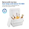 6L Insulated Portable Cooler with Handle Ice Bucket for Outdoor Picnic (White)