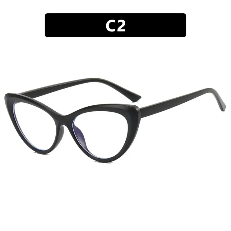 Gregorysupply New Vintage Anti-Blue Light Glasses Triangle Cat Eye Frame Men Women Classic Computer Gaming Eyeglasses Plain Glass Spectacles