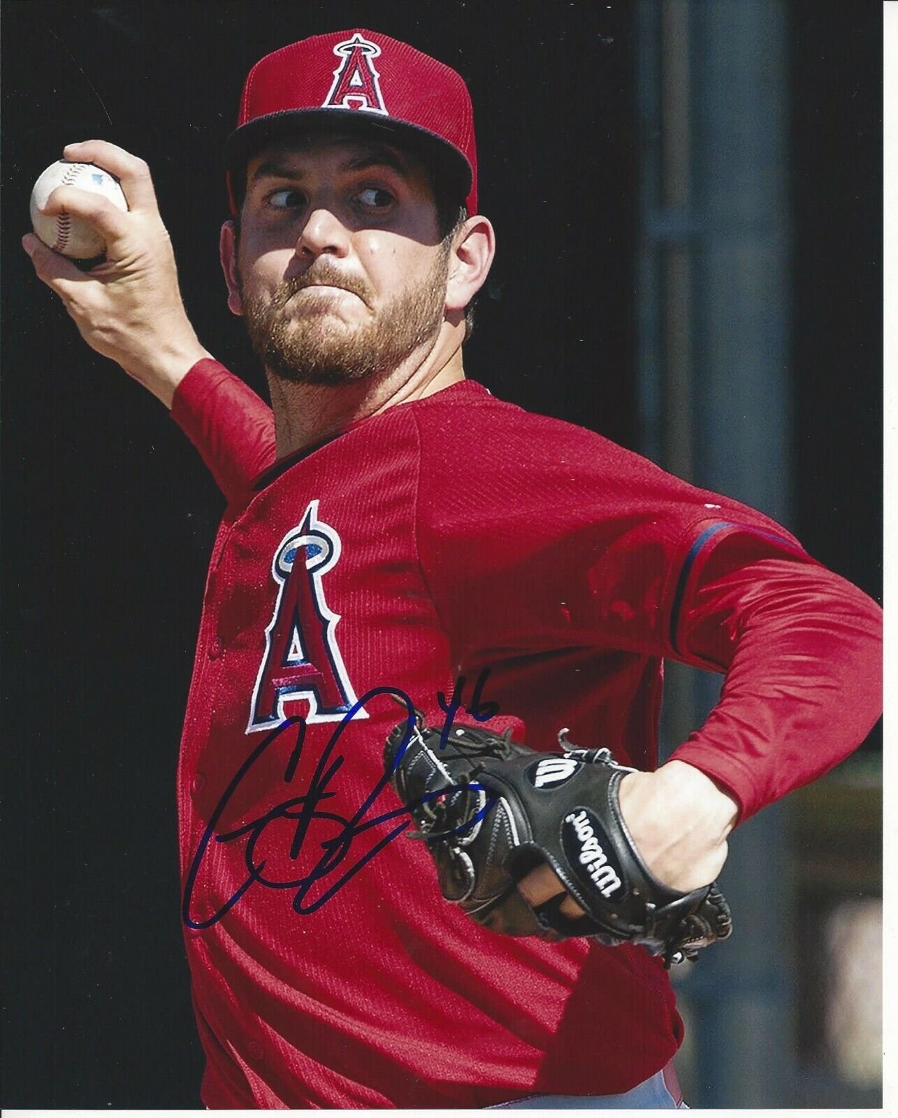 Cory Rasmus autographed 8x10 Los Angeles Angels#S925