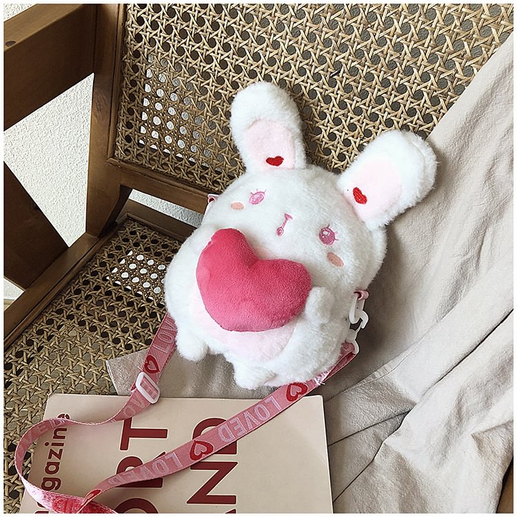 Sweetheart Plush Bunny Shoulder Bag